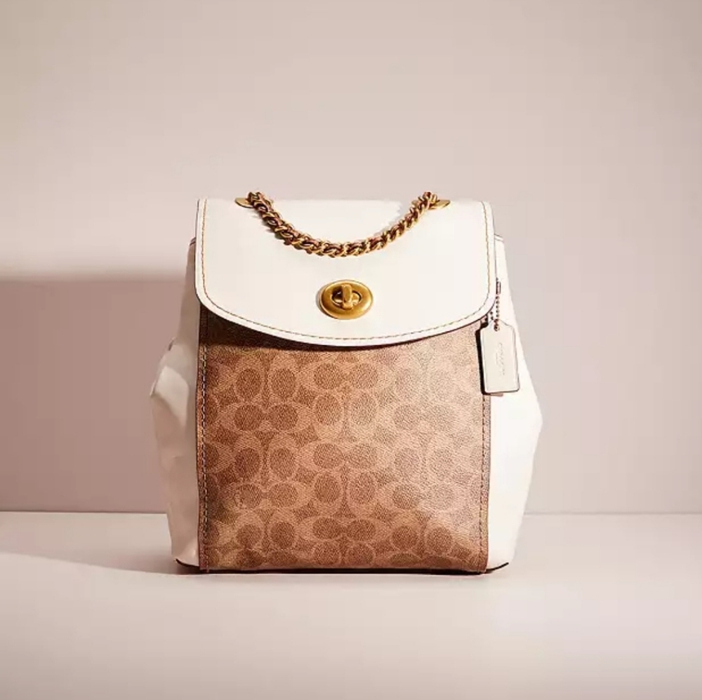 Coach White and Tan Women's Bag